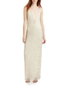 Aidan Mattox Sleeveless Beaded Gown - Lyst