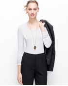 Ann Taylor Scoop Neck Long Sleeve Tee - Lyst
