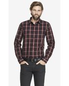 Express Fitted Plaid Dress Shirt - Lyst