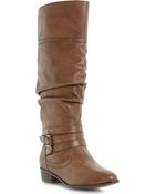 Steve Madden Casstro Sm Ruched Leather Over-The-Knee Boots - Lyst