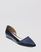 Cole Haan Pointed Toe Half D'Orsay Flats - Amalia - Lyst