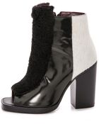 Opening Ceremony Elise Open Toe Booties - Marble Green Multi - Lyst