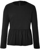 Steffen Schraut Cotton Blend Peplum Top - Lyst