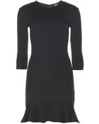 McQ by Alexander McQueen Stretch-Cotton Peplum Dress - Lyst