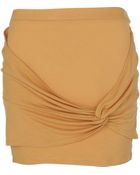 River Island Yellow Knot Wrap Front Skirt - Lyst