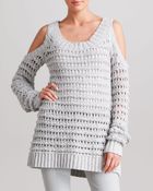 Donna Karan New York Coldshoulder Sweater - Lyst
