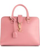 Saint Laurent Small Cabas Monogramme Tote - Lyst