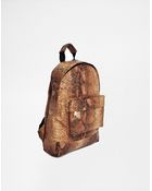 Mi-pac Mini Backpack in Faux Snake - Lyst