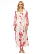 Oscar de la Renta Floral Print Robe - Lyst