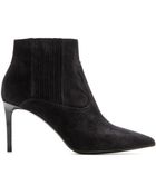 Saint Laurent Paris Suede Ankle Boots - Lyst