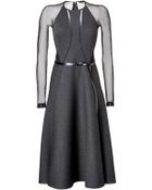 Donna Karan New York Sheer-Paneled Cocktail Dress - Lyst