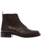 Saint Laurent Patti Lace-up Leather Boots - Lyst