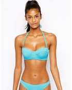 Asos Fuller Bust Mix And Match Longline Bandeau Bikini Top Dd-G - Lyst