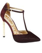 Sam Edelman Smithfield T Strap Heels - Lyst