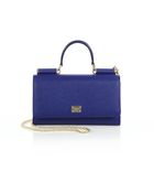 Dolce & Gabbana Textured-leather Wallet On Chain - Lyst
