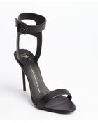 Giuseppe Zanotti Black Leather Ankle Strap Sandals - Lyst