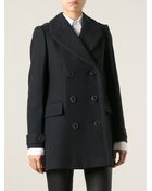 Burberry Brit Double Breasted Coat - Lyst