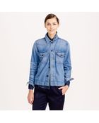 J.Crew Collection Denim Shirt-Jacket - Lyst