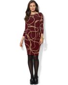 Lauren by Ralph Lauren Petite Chain-Print Dress - Lyst