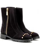 Alexander McQueen Studded Suede Boots - Lyst
