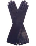 Gucci Long Leather Gloves - Lyst