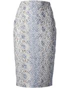 Ermanno Scervino Floral Lace Pencil Skirt - Lyst