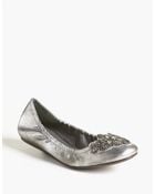Vera Wang Lavender Loriana Suede Flats - Lyst