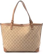 Gucci Beige Tote Bag - Lyst