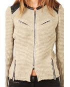 Iro Ceylona Leather Trim Jacket - Lyst