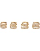 Maison Martin Margiela Set Of Four Cutout Cuff Rings - Lyst