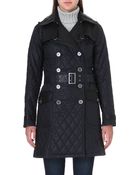 Barbour Quilted Waxed-cotton Trench Coat - Lyst