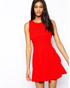 Tfnc Skater Dress With Open Scallop Back - Lyst