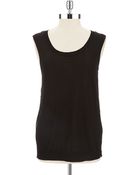 Calvin Klein Contrast Sleeveless Top - Lyst