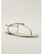 Giuseppe Zanotti Jewel Embellished Sandal - Lyst