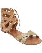 Dv By Dolce Vita Fuji Suede Colorblock Sandals - Lyst