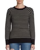 French Connection Striped Raglan Sweater - Lyst