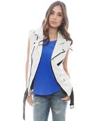 BLK DNM Leather Moto Vest - Lyst