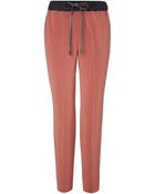 Brunello Cucinelli Stretch Silk Drawstring Pants - Lyst