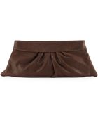 Lauren Merkin Louise Lizard-Embossed Clutch Bag - Lyst