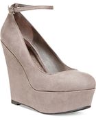 Madden Girl Rahleigh Ankle Strap Platform Wedges - Lyst