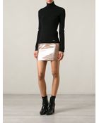 DSquared² Metallic Mini Skirt - Lyst