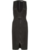 Alice + Olivia Corwin Leather Dress - Lyst
