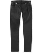 Balenciaga Slim-Fit Coated-Denim Jeans - Lyst