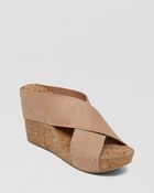 Lucky Brand Platform Wedge Slide Sandals - Miller2 - Lyst