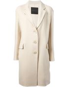 Ermanno Scervino Embellished Neck Coat - Lyst