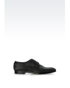 Emporio Armani Derby in Reptile Print Leather - Lyst