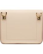 Sophie Hulme Pink Beige Saddle Leather Mini Envelope Bag - Lyst