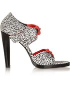 Alexander Wang Kai Textured-Leather Sandals - Lyst
