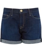 Current/Elliott Navy Denim Boyfriend Shorts - Lyst