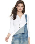 Polo Ralph Lauren Rib-Knit Henley Shirt - Lyst